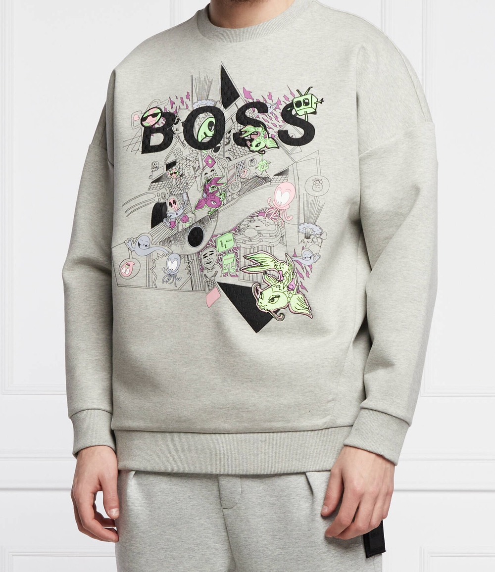 тощие salbo lotus BOSS GREEN - серый(50464627)