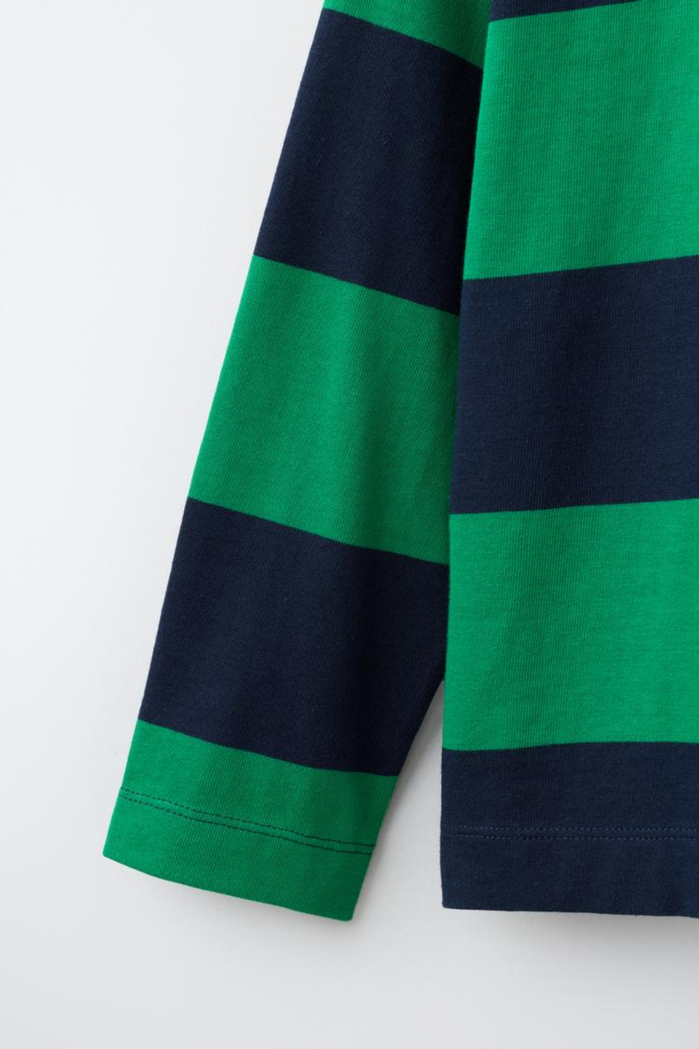 ZARA ФУТБОЛКА HEAVY WEIGHT В ПОЛОСКУ, ЗЕЛЕНЫЙ