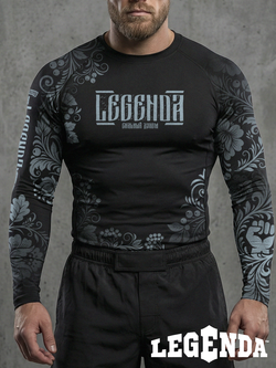 Рашгард с длинным рукавом LEGENDA Хохлома серая