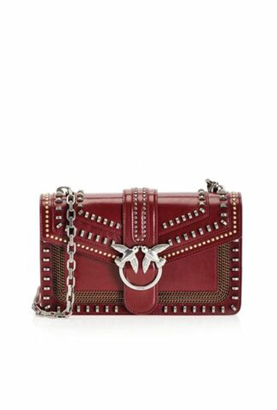 CLASSIC LOVE BAG MIX STUDS - burgundy