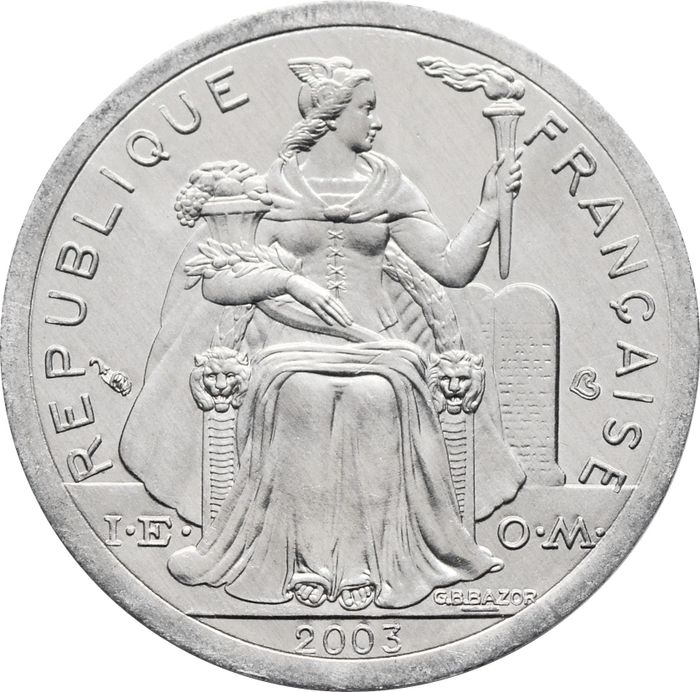 1 франк 2003 Французская Полинезия