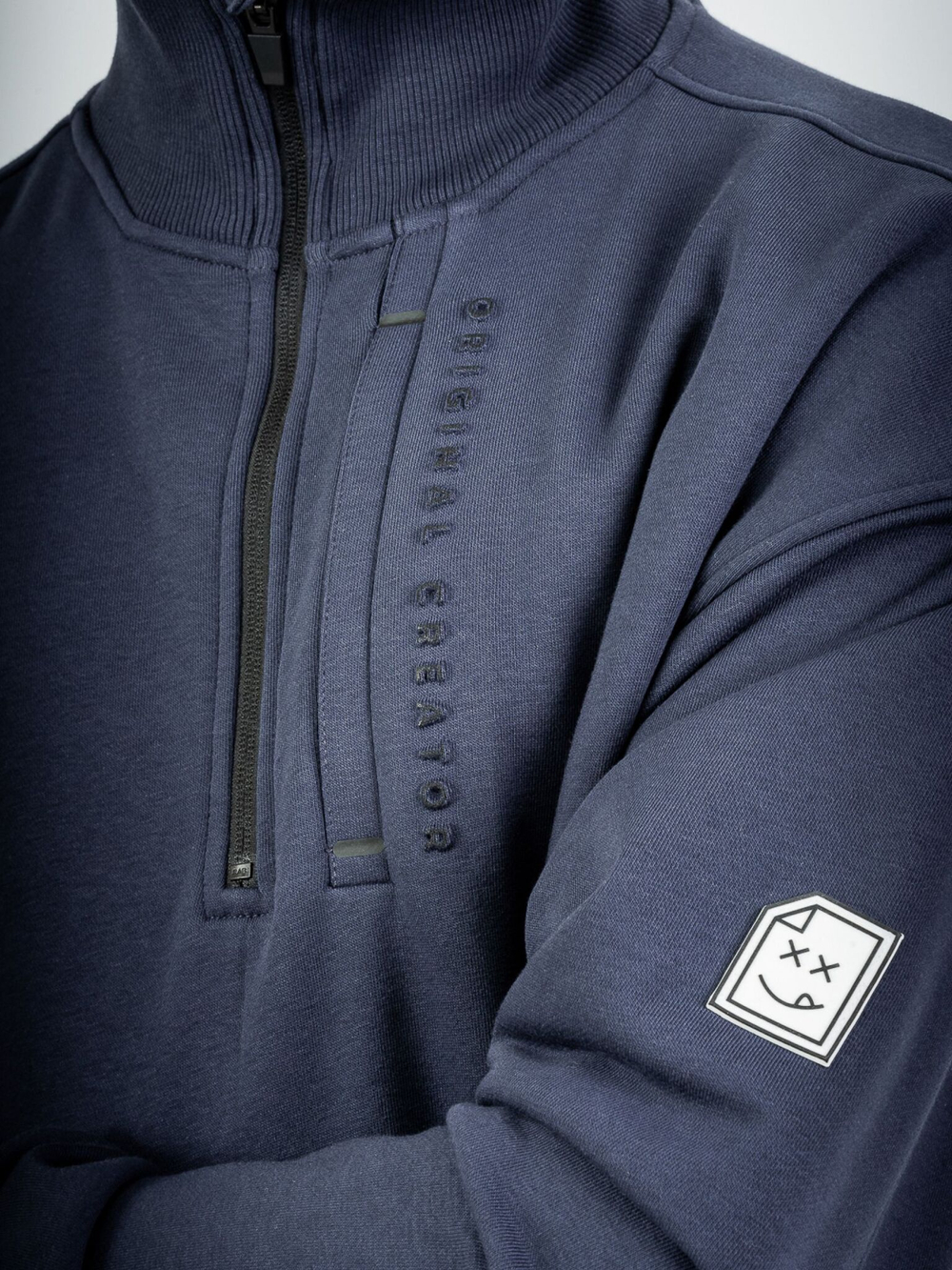Свитшот с короткой молнией ORIGINAL CREATOR ERROR_404 HALF-ZIP, Темно-синий