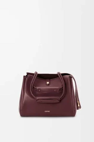 Loewe Сумка Madrid среднего размера из мягкой телячьей кожи, бургунди
