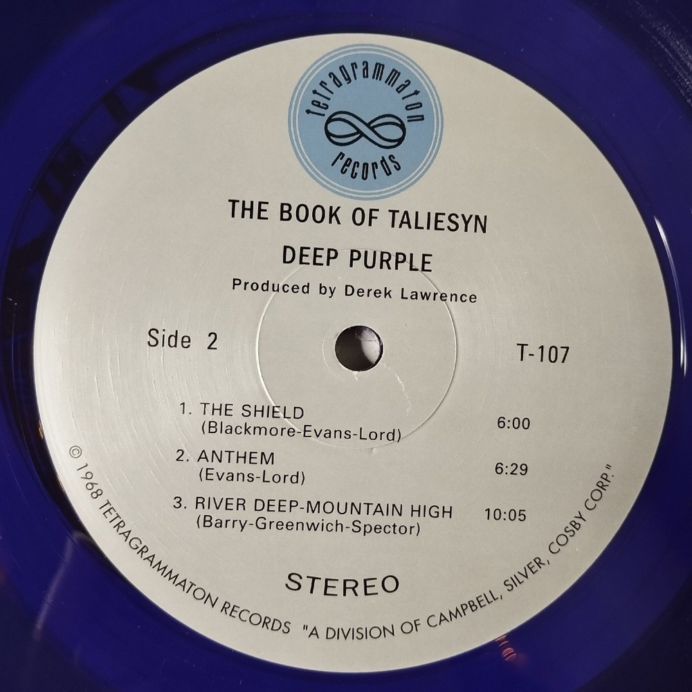Винтажная виниловая пластинка LP Deep Purple The Book Of Taliesyn (USA 2006) (Purple Vinyl)