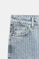 ДЖИНСЫ Z1975 STRAIGHT СО СРЕДНЕЙ ПОСАДКОЙ И ЖАККАРДОВЫМ УЗОРОМ — ZARA