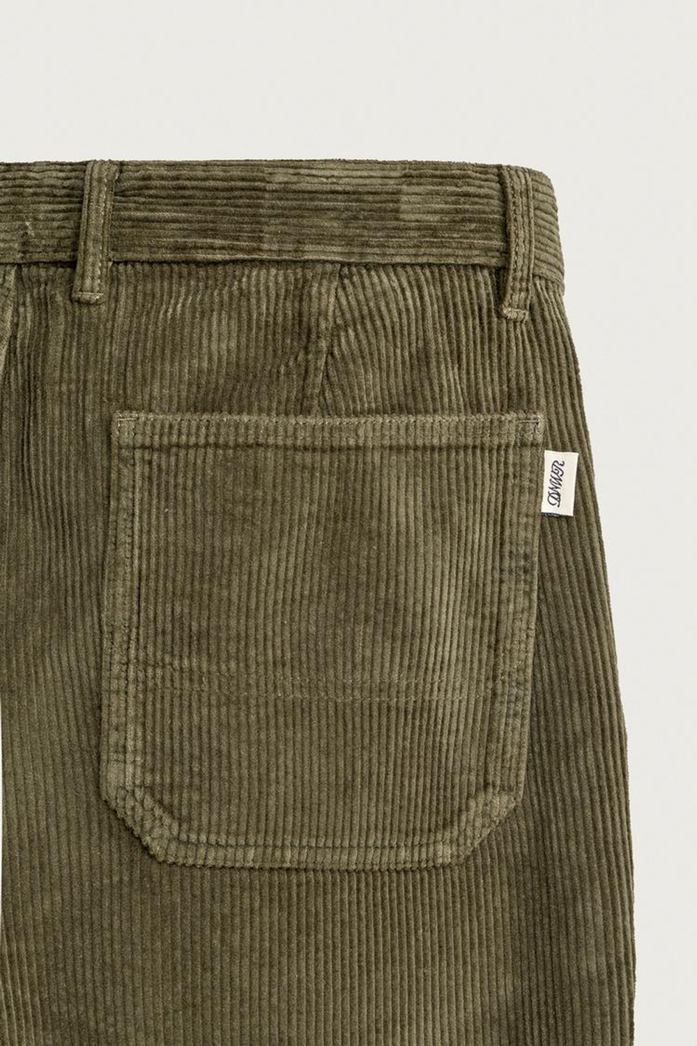 ZARA ВЕЛЬВЕТОВЫЕ БРЮКИ CARROT FIT С ЭФФЕКТОМ ПОТЕРТОСТИ, ХАКИ