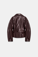 КУРТКА ИЗ ИСКУССТВЕННОЙ КОЖИ С ПОЯСОМ — ZARA