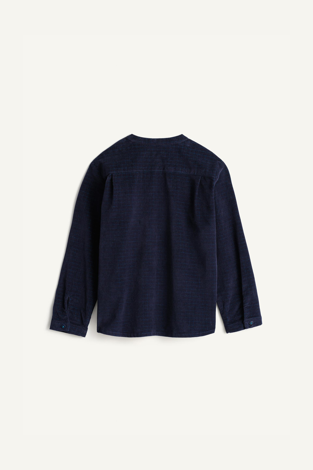 ZARA РУБАШКА С ВОРОТНИКОМ-СТОЙКОЙ - LIMITED EDITION, ТЕМНО-СИНИЙ