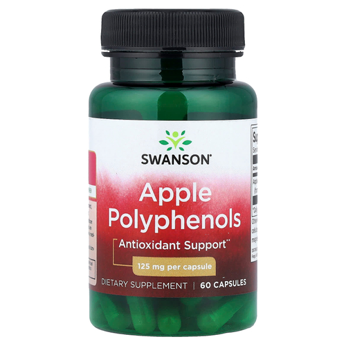 Swanson Vitamins, Яблочные полифенолы, 125 мг, 60 капсул
