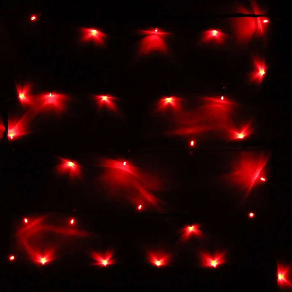 Гирлянда для дома 3,5м 36 ламп LED зелёный пров.,8 реж, IP-20, Красный
