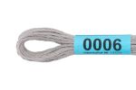 Мулине Gamma 100% хлопок, цв.0006 св.серый, 24 мотка по 8 метров