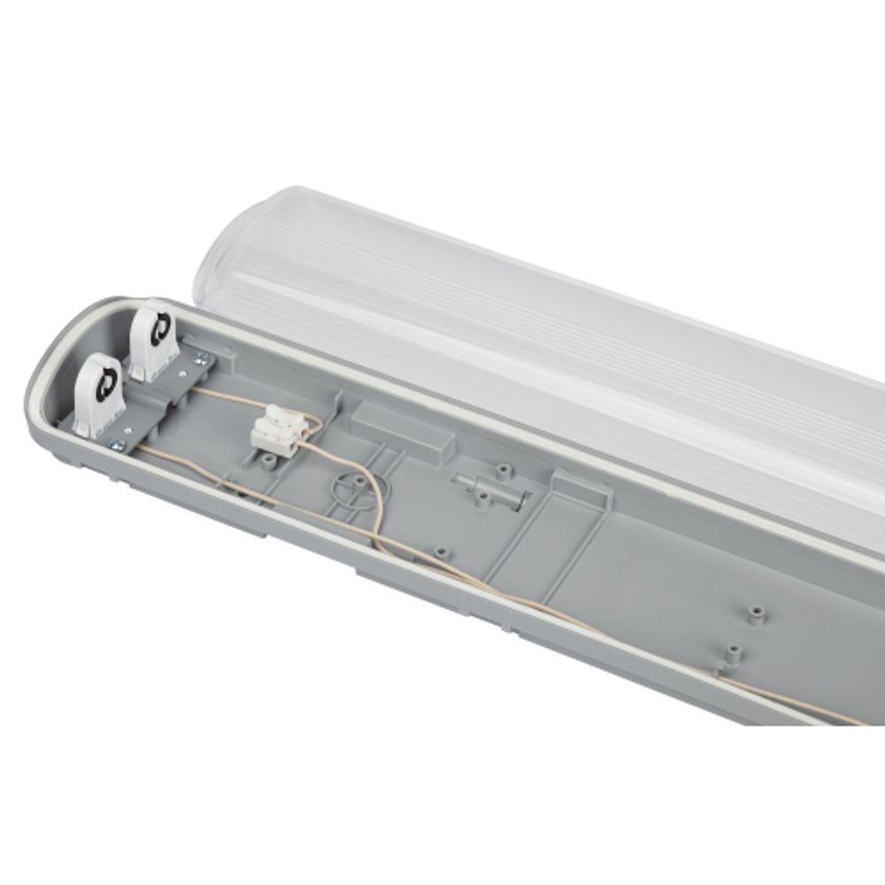 Светильник ЭРА SPP-103-0-002-120 IP65 под 2 светодиодные лампы T8 G13 LED 2x1200 транзитный 1,5 кВт в линию | Линейные IP65 под лампу T8 LED
