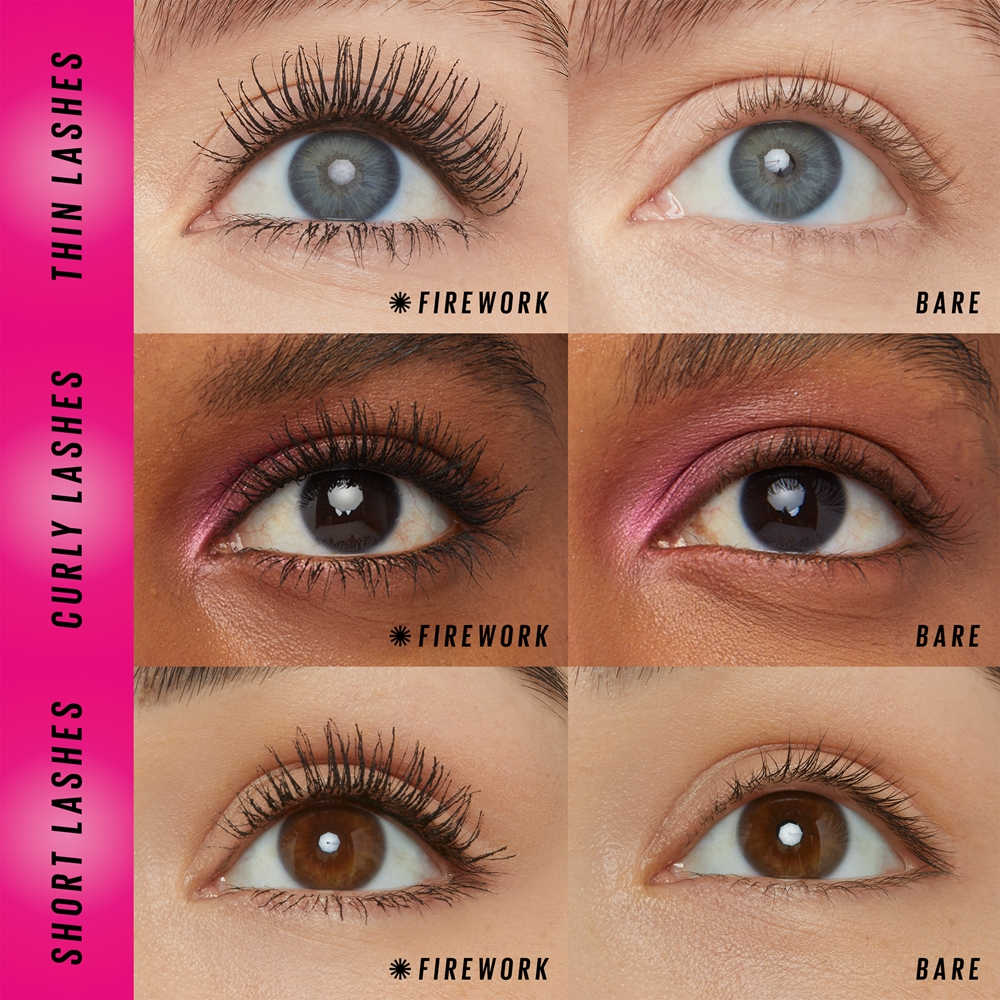 MAYBELLINE NEW YORK Lash Sensational Firework - Тушь для ресниц, увеличивающая объем, удлиняющая и подкручивающая, супер черная оттенок Electro Black, 10 ml