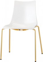 Стул пластиковый Scab Design Zebra Antishock 4 Legs, золотой, белый