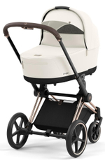 Коляска 3 в 1 Cybex Priam IV Rosegold complete и автокресло Aton B2 i-Size Bay Blue Off White