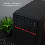Корпус ТЕСЛА (TESLA) 3205BM, Без БП, ATX, чёрный, 2xUSB2 (TSL-3205-BM)