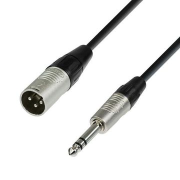 Adam Hall K4 BMV 0150 - кабель микрофонный, REAN XLR (M) - TRS (jack) stereo 6.3 mm, 0.22 мм2, 1.5 м