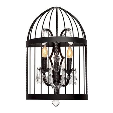 Бра 2*Е14 LOFT1891W чёрный Vintage Birdcage LOFT IT