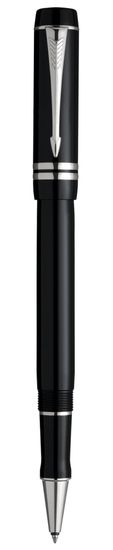 Ручка-роллер Parker Duofold T89, цвет: Black PT, стержень: Fblack, S0690620