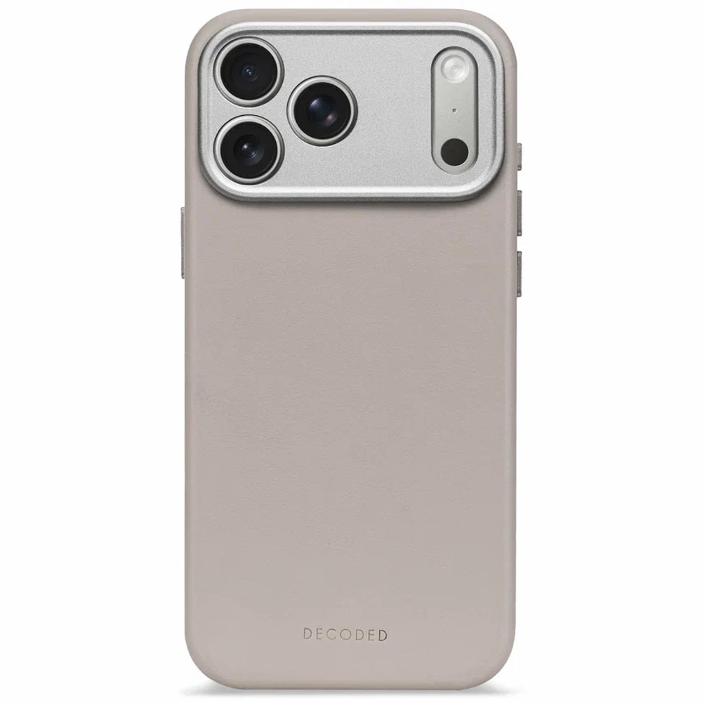 Чехол Decoded Leather Backcover для iPhone 17 Pro серый