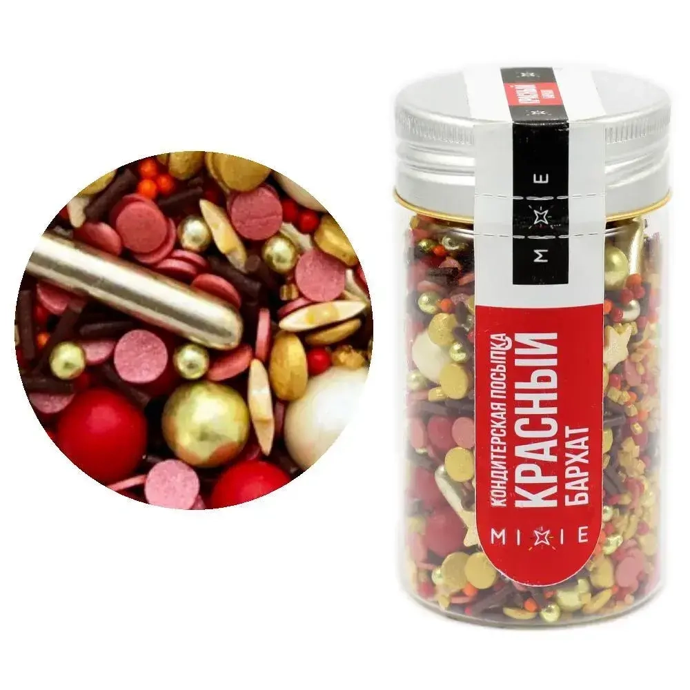 Посыпка фирменная MIXIE "Красный бархат" 50 гр
