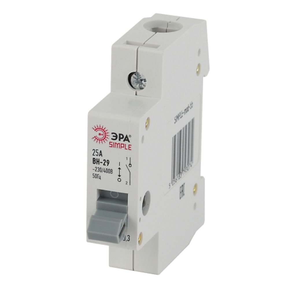 Выключатель нагрузки ЭРА SIMPLE SIMPLE-mod-56 1P 25А ВН-29 | Электротовары