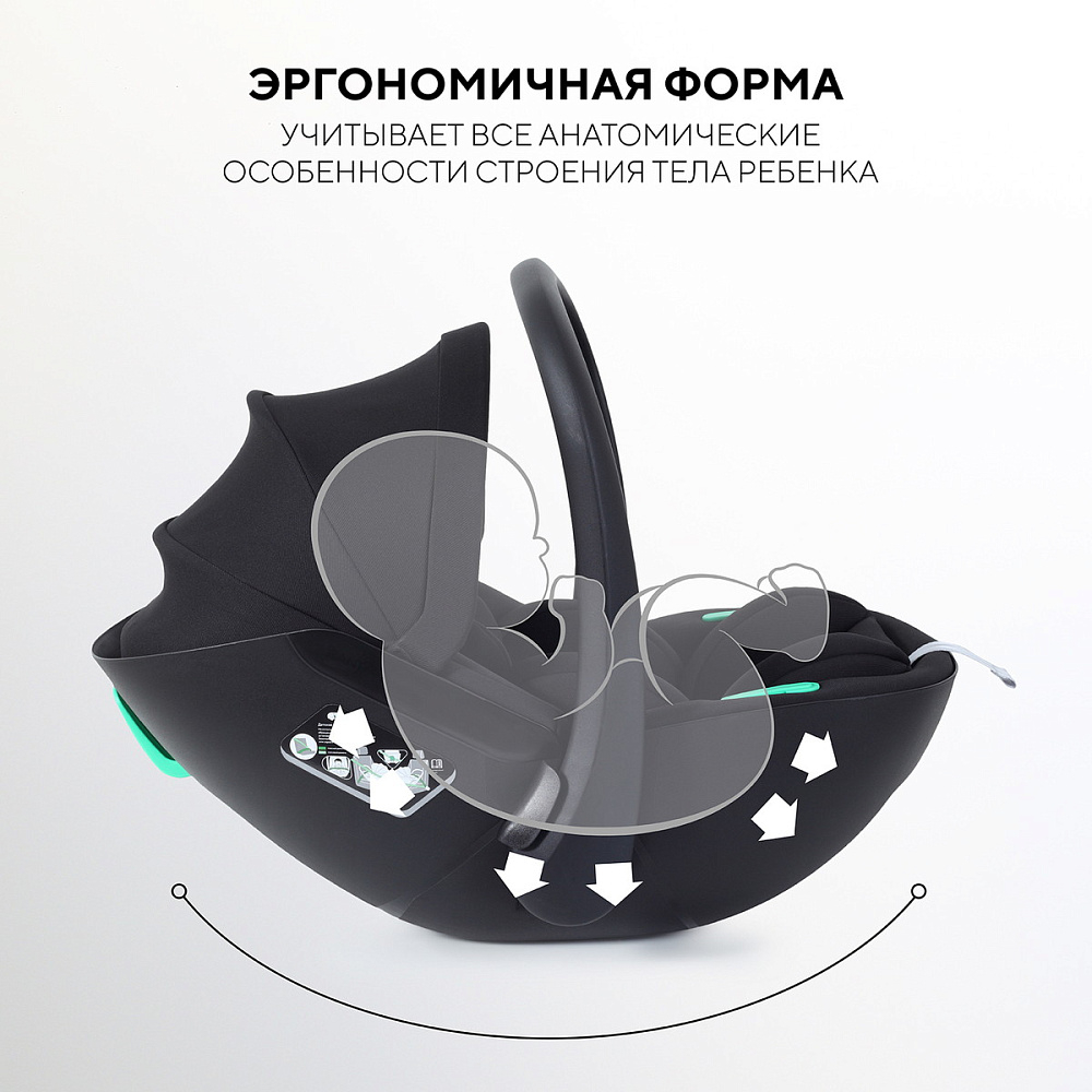 Детская коляска Rant Flex Therm Soft 3 в 1 с автокреслом Miro Black Forest Green