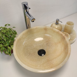 Раковина из оникса Bowl Yellow BO-61091 40x40x15 из натурального камня
