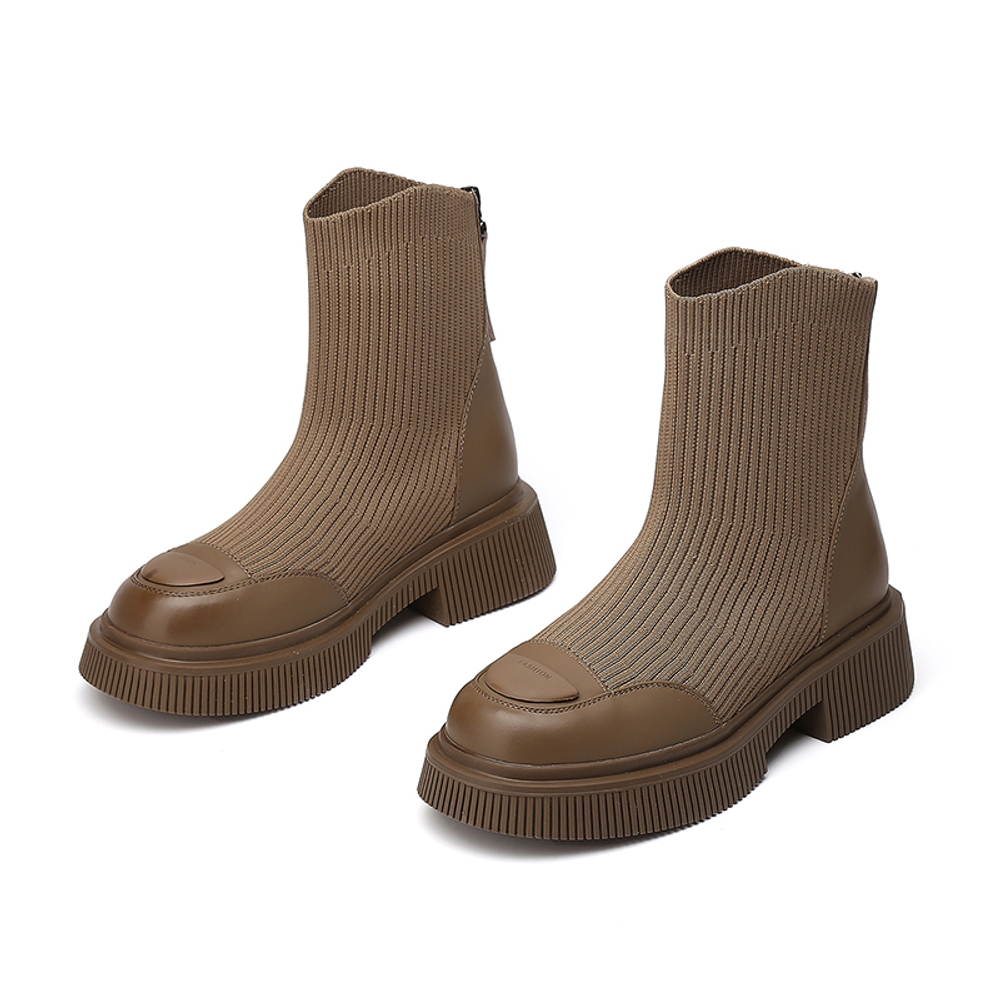 EXULL Q Stretch & Sock Boots Women"s Black/Khaki