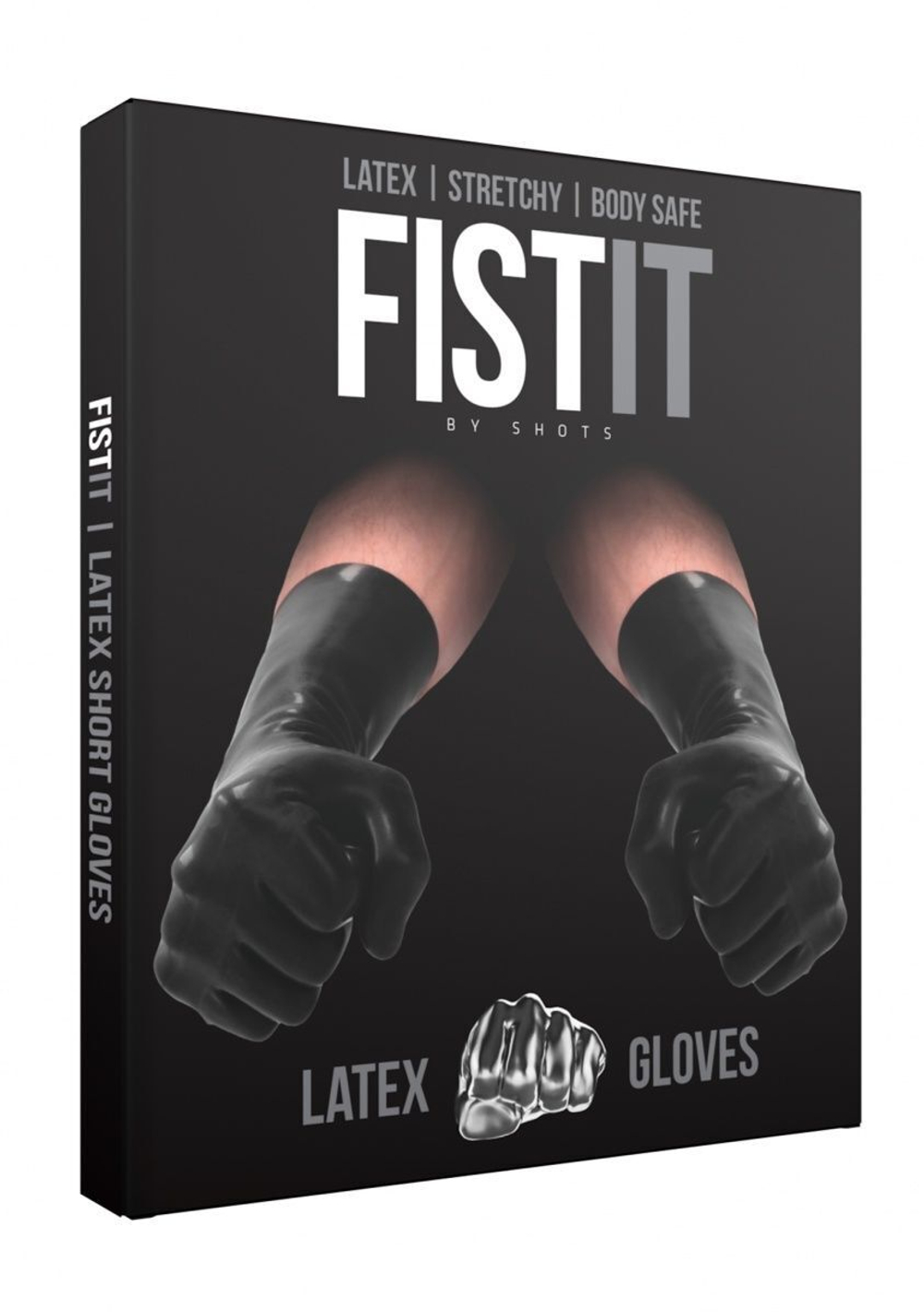 Черные латексные перчатки для фистинга Latex Short Glove (Цвет: черный)