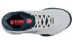 Детские теннисные кроссовки K-Swiss Hypercourt Express 2 Clay JR - white/stargazer/neon blaze