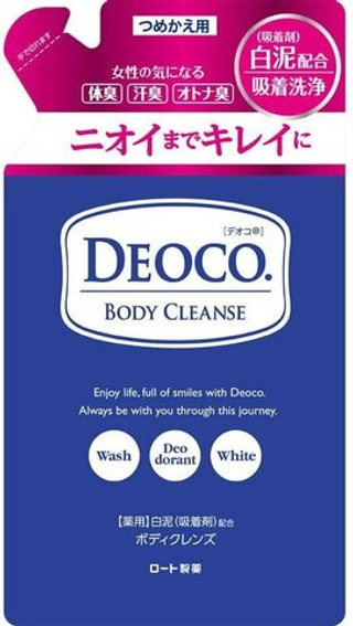 Гель для душа Rohto DEOCO Medicated Body против возрастного запаха пота, запаска 250 мл.