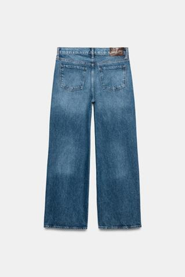 ZARA ДЖИНСЫ WIDE-LEG С НИЗКОЙ ПОСАДКОЙ — ZW COLLECTION, СИНИЙ