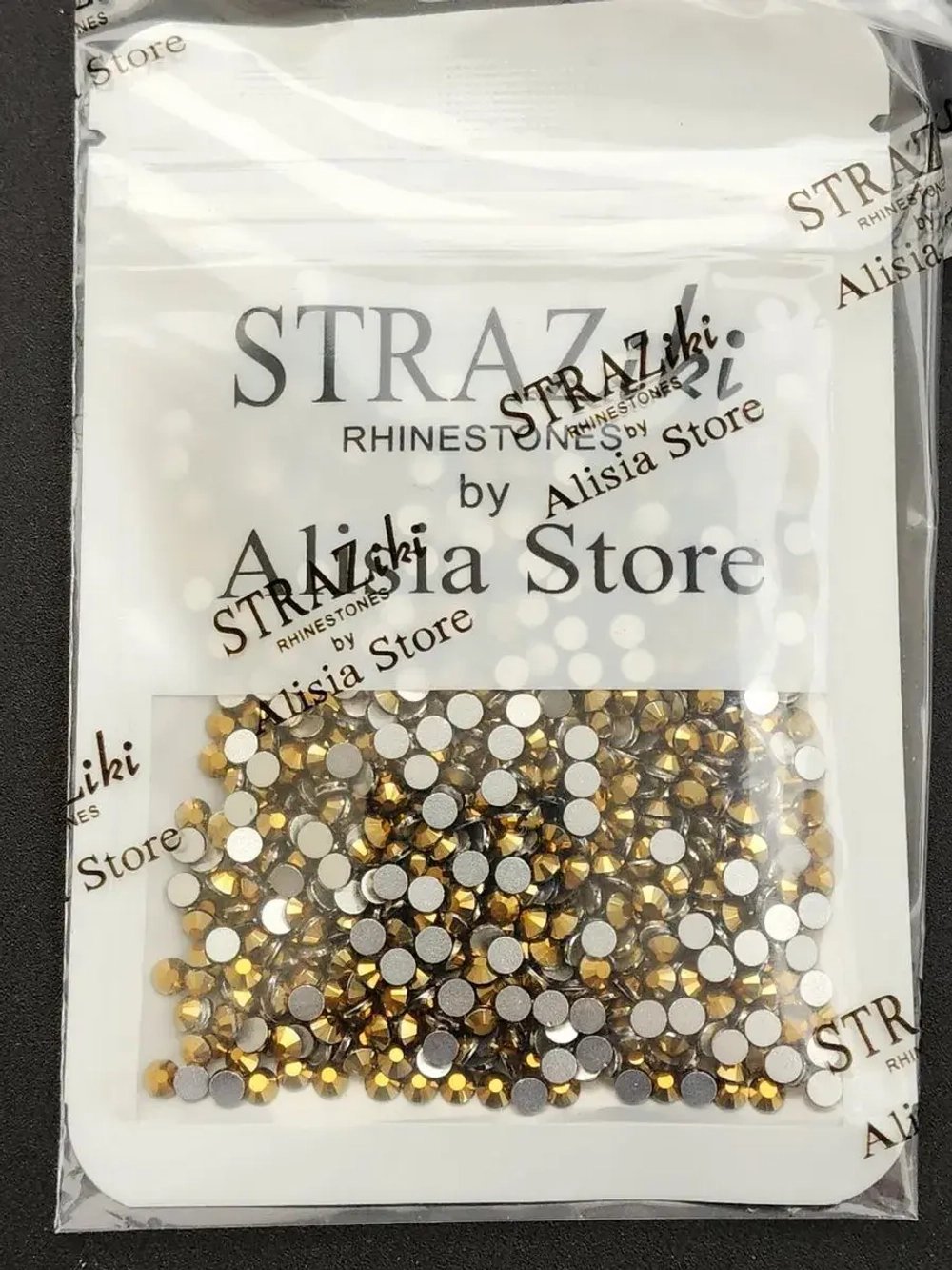 Стразы холодной фиксации стекло ss16 Gold