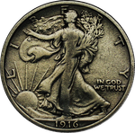 50 центов 1916 шагающая свобода