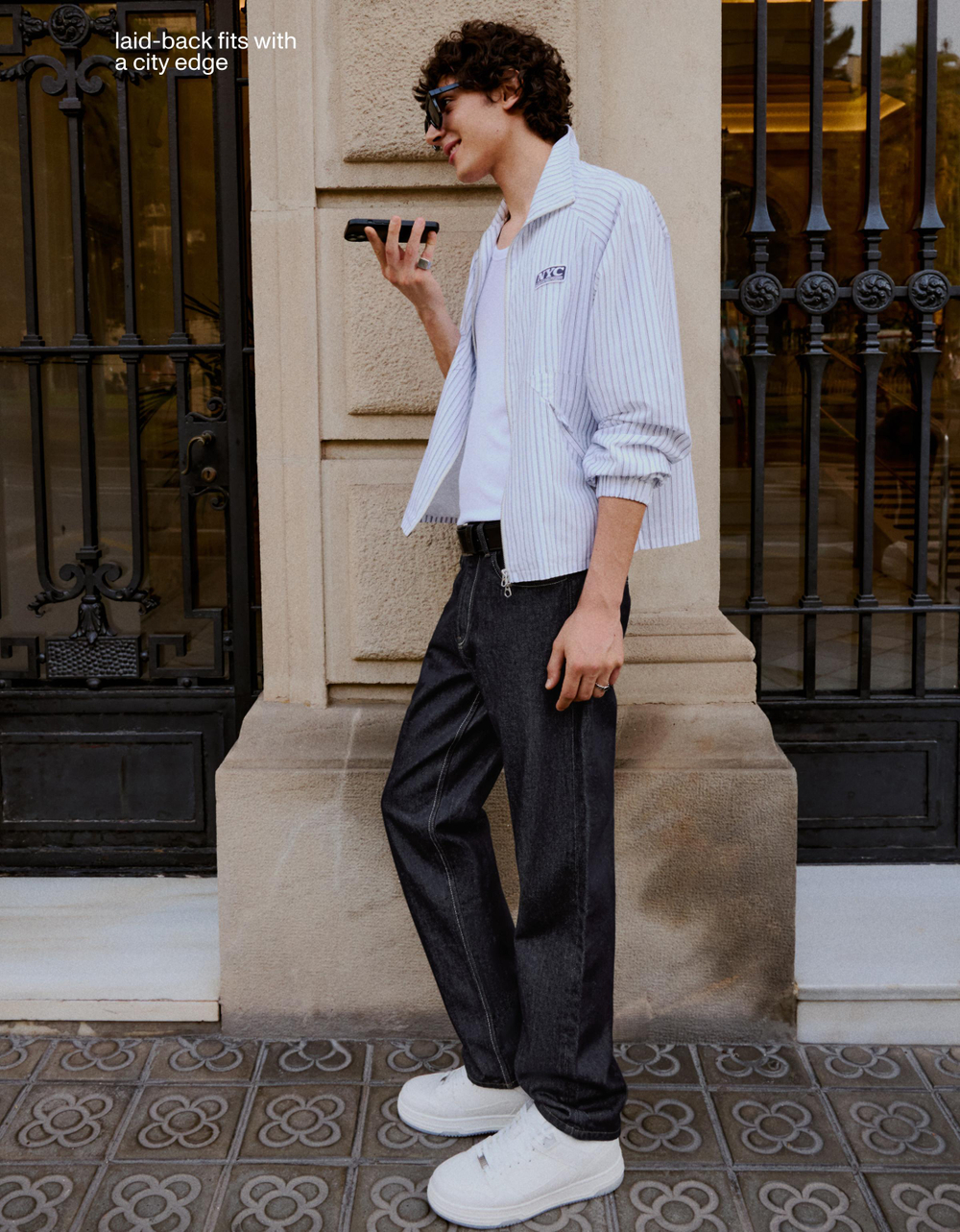 Мужские прямые джинсы straight fit - BERSHKA