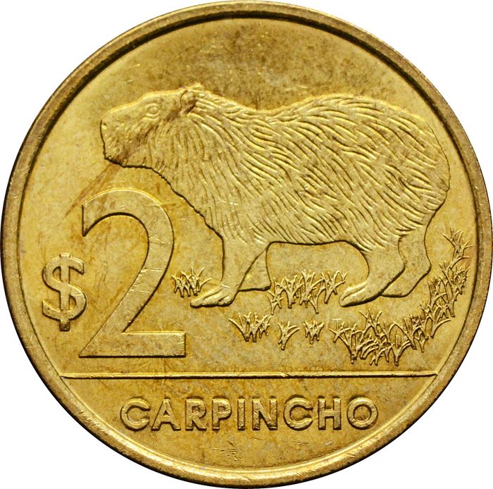 2 песо 2012 Уругвай