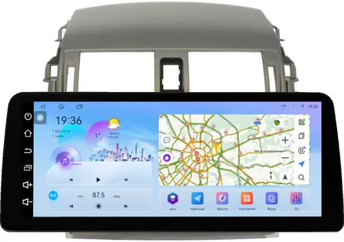 Магнитола для Toyota Corolla 150 2006-2013 (рамка тип 2) - FarCar S500+TS10 монитор 12.3" 2K QLED на Android 14, Быстрая, CarPlay, 4G SIM-слот