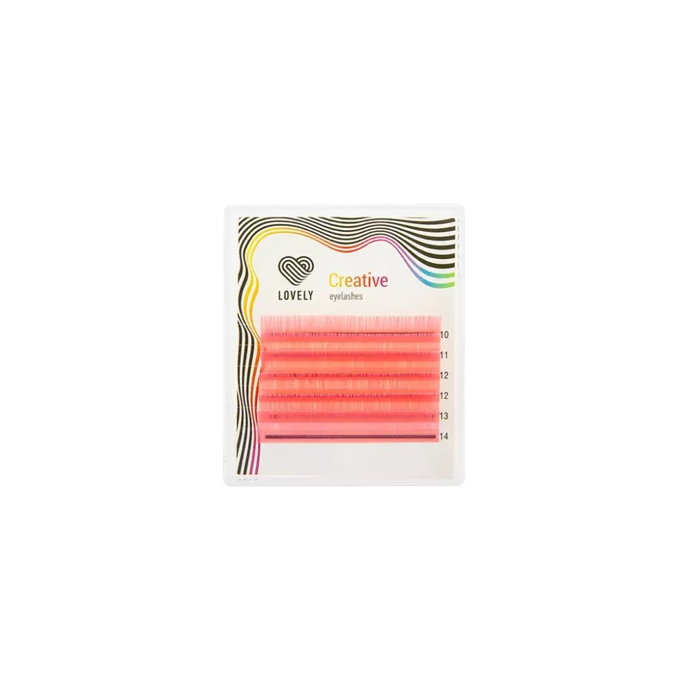 Ресницы розовые (pink) Lovely MINI - 6 линий