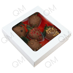 Коробка для клубники в шоколаде 150*150*40 мм (белая), 50шт
