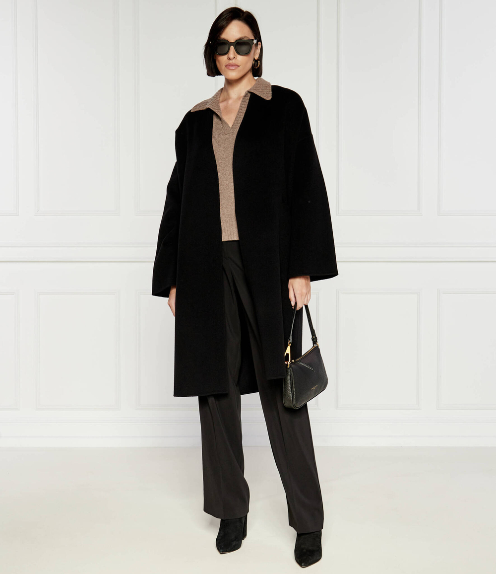 Хлопковое пальто Weekend MaxMara - черный(250160116)
