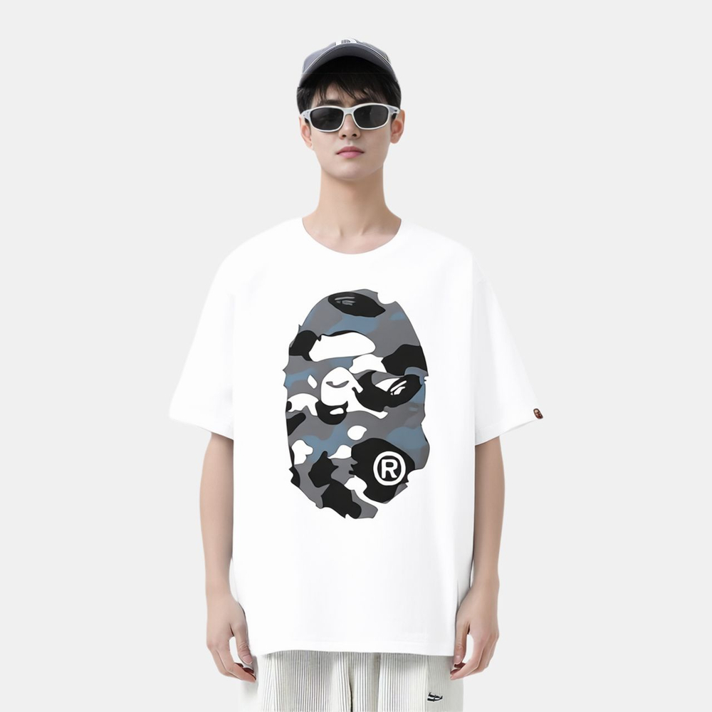 A Bathing Ape Bathing Ape Honeycomb Camo Big Ape Head Tee