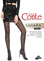 Колготки женские с анималистичным ажурным переплетением CONTE SAHARA