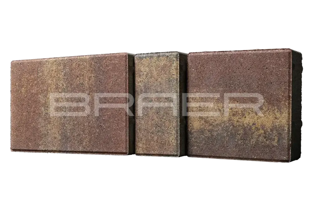 Тротуарная плитка Braer Старый город Ландхаус, Color Mix Мальва, 60 мм