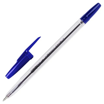 Ручка шариковая C 51 Classic СИНЯЯ, корпус прозрачный, узел 1 мм, линия письма 0,7