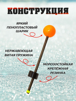Сторожок для ловли форели, корюшки для зимней рыбалки 20мм. 10шт. (тест 9-18гр)