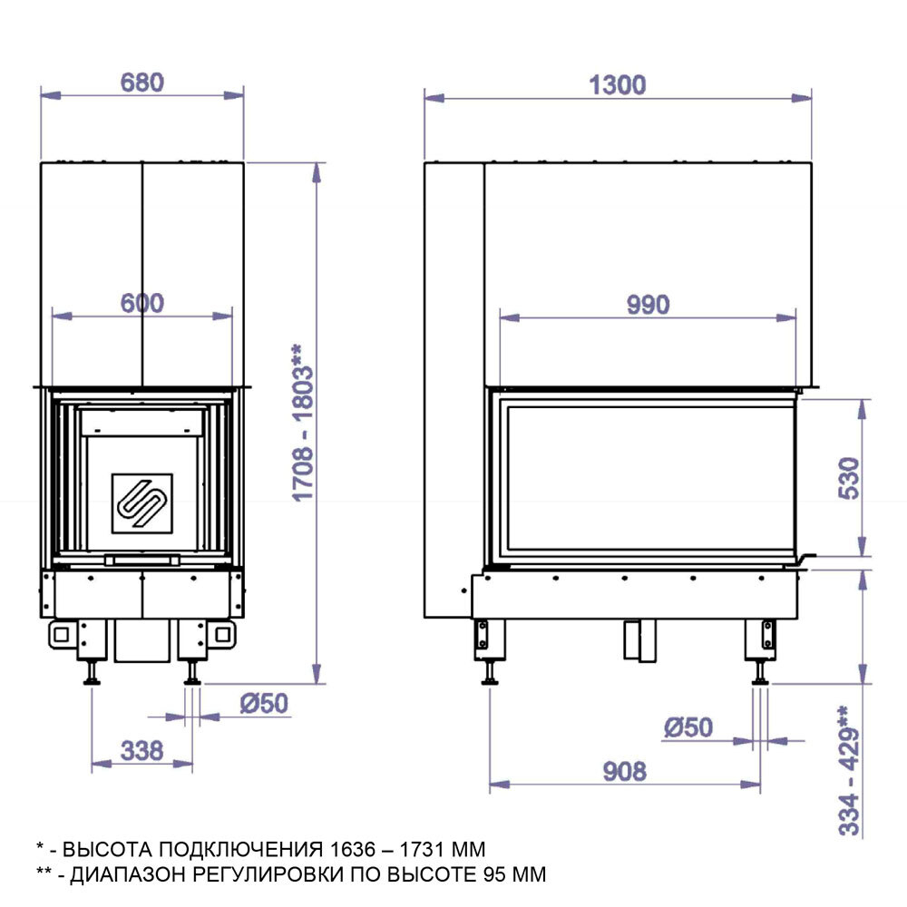 КАМИННАЯ ТОПКА 3VLF 1000W (STAV)