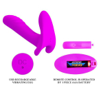 Лиловый мультифункциональный вибратор 10см Pretty Love Remote Control Massager BI-014850W