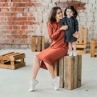 Платье-худи "Bb team" Терракот меланж женское