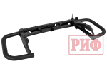 Бампер силовой задний Toyota Land Cruiser 200 2007-2015 c квадратом под фаркоп и калиткой, стандарт РИФ